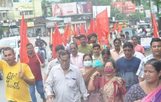 CPI-M held a protest rally against the skyrocketed Price hike of essential commodities in Agartala